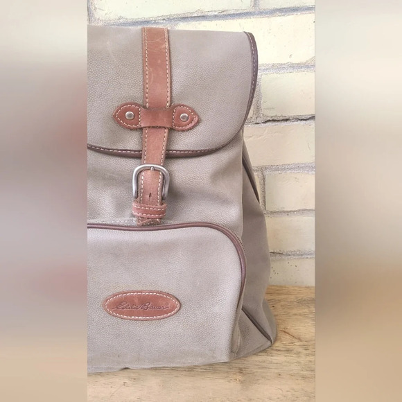 Vintage Eddie Bauer Leather Backpack - Picture 2 of 13